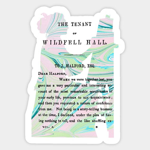 Anne Bronte: The Tenant of Wildfell Hall Collage Sticker by MarbleCloud